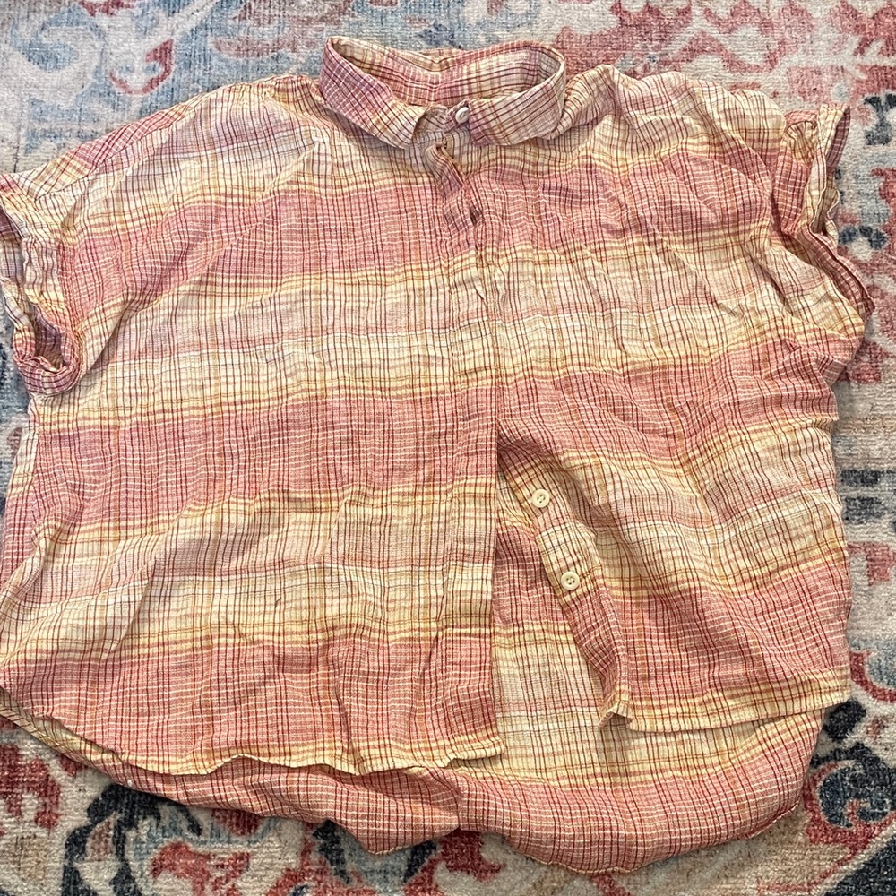 Madewell Red and Cream Checkered Shirt